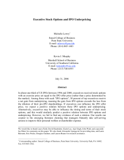 Executive Stock Options and IPO Underpricing