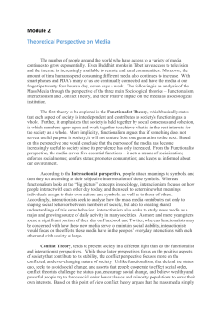 Theoretical Perspectives on Media