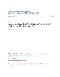 Intertextuality and the Collaborative Construction of Narrative: J.M.