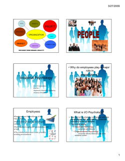 Industrial Psychology - Faculty of Engineering | University of