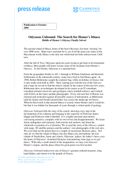 Odysseus Unbound: The Search for Homer`s Ithaca