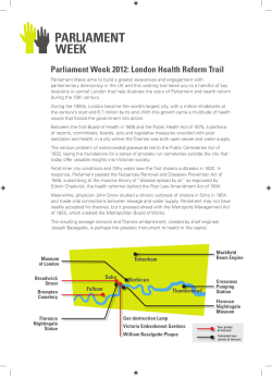 Parliament Week 2012: London Health Reform Trail