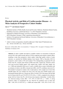 Physical Activity and Risk of Cardiovascular Disease&mdash;A Meta