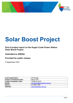 Kogan Creek Solar Boost Final Report