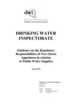 Inset - Drinking Water Inspectorate