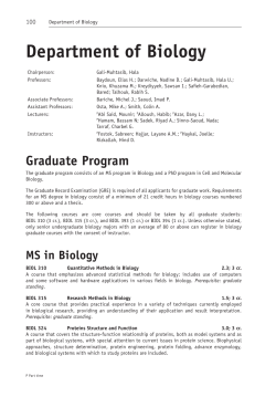 Department of Biology