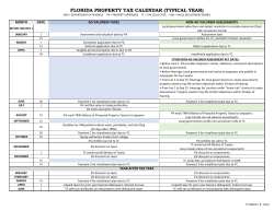 FLORIDA PROPERTY TAX CALENDAR (TYPICAL YEAR)