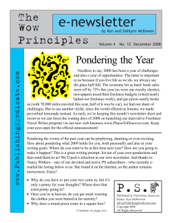 December 2008 - Publishing Syndicate