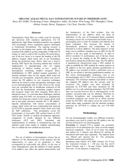 Organic Alkali Metal Salt Estimation by ICP