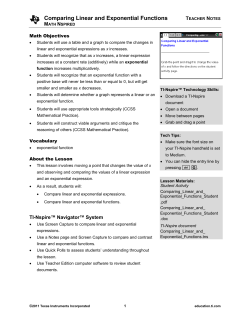 Teacher Notes PDF - TI Education