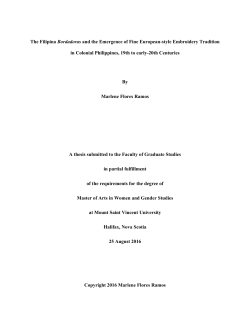 The Filipina Bordadoras and the Emergence of Fine European