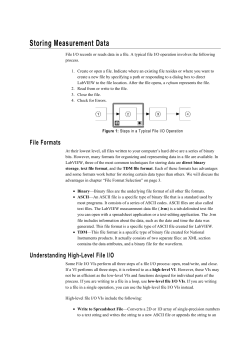 Storing Measurement Data
