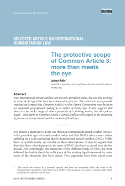 The protective scope of Common Article 3: more than