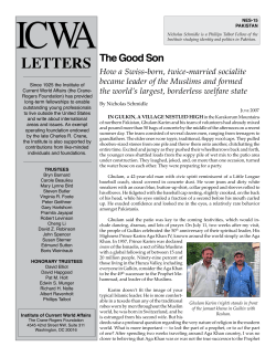 The Good Son - Institute of Current World Affairs
