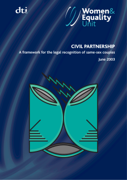 A framework for the legal recognition of same-sex