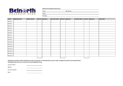 Referee Fees Payment Claim Form Team: Age Group: Coach