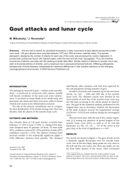 Gout attacks and lunar cycle