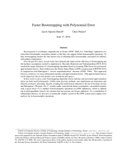 Faster Bootstrapping with Polynomial Error