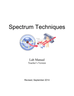 Teacher`s guide - Spectrum Techniques