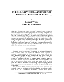 CURTAILING YOUTH - Center for Problem