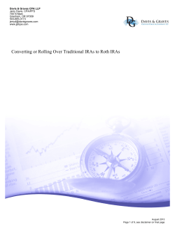 Converting or Rolling Over Traditional IRAs to Roth IRAs