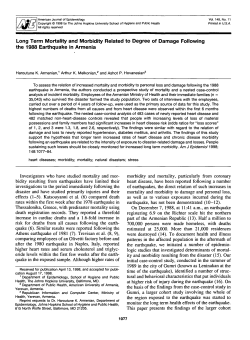 Long Term Mortality and Morbidity Related to Degree of Damage