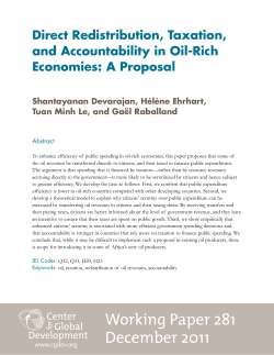Direct Redistribution, Taxation, and Accountability in Oil