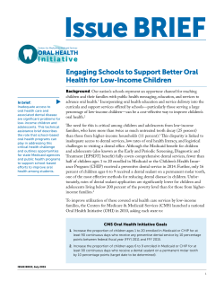 Engaging schools to support better oral health for low