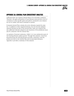 appendix 5a: general plan consistency analysis