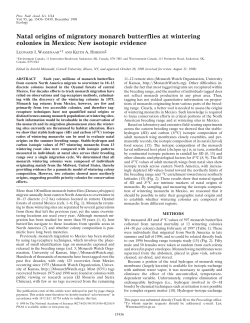 Natal origins of migratory monarch butterflies at wintering colonies in