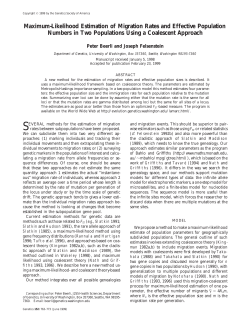 Maximum-Likelihood Estimation of Migration Rates and Effective