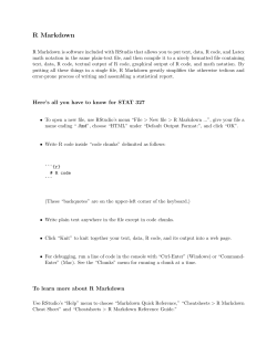 R Markdown