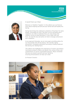 A word from our Chair