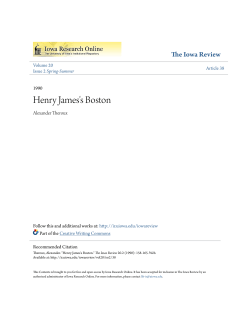 Henry James`s Boston - Iowa Research Online