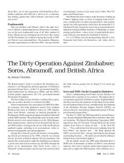 The Dirty Operation Against Zimbabwe