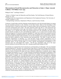 Microanalysis of Fossil Micrometeorites and Meteorites to Study A