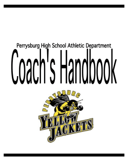 Coach`s Handbook - Perrysburg Schools