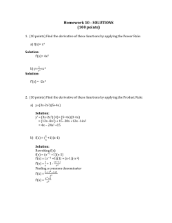 Homework 10 - SOLUTIONS (100 points)
