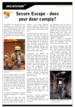 Secure Escape - does your door comply?