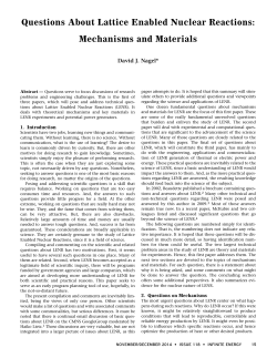 Questions About Lattice Enabled Nuclear Reactions