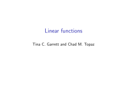 Linear functions - Prep-2013