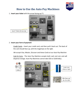 How to Use the Auto Pay Machines