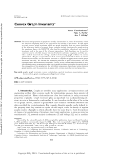 Convex Graph Invariants - Computing + Mathematical Sciences