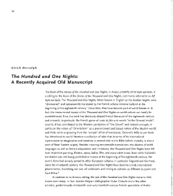The Hundred and One Nights