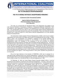 no to enforced disappearances! yes to a world without