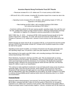 Accenture`s First-Quarter Fiscal 2017 Earnings Release