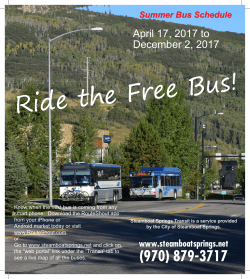 Free Bus - City of Steamboat Springs