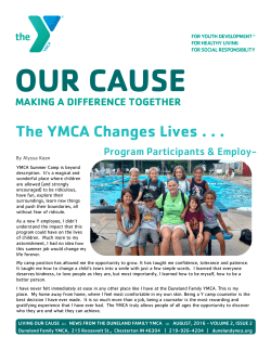 The YMCA Changes Lives . . .