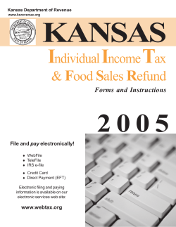 Complete Income Tax Booklet - Kansas Department of Revenue