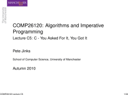 COMP26120: Algorithms and Imperative Programming